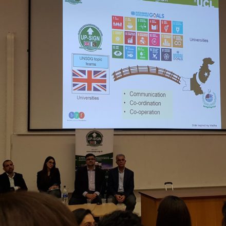 Unleashing Pakistan’s Potential” Panel Discussion at UCL in Oct 2018